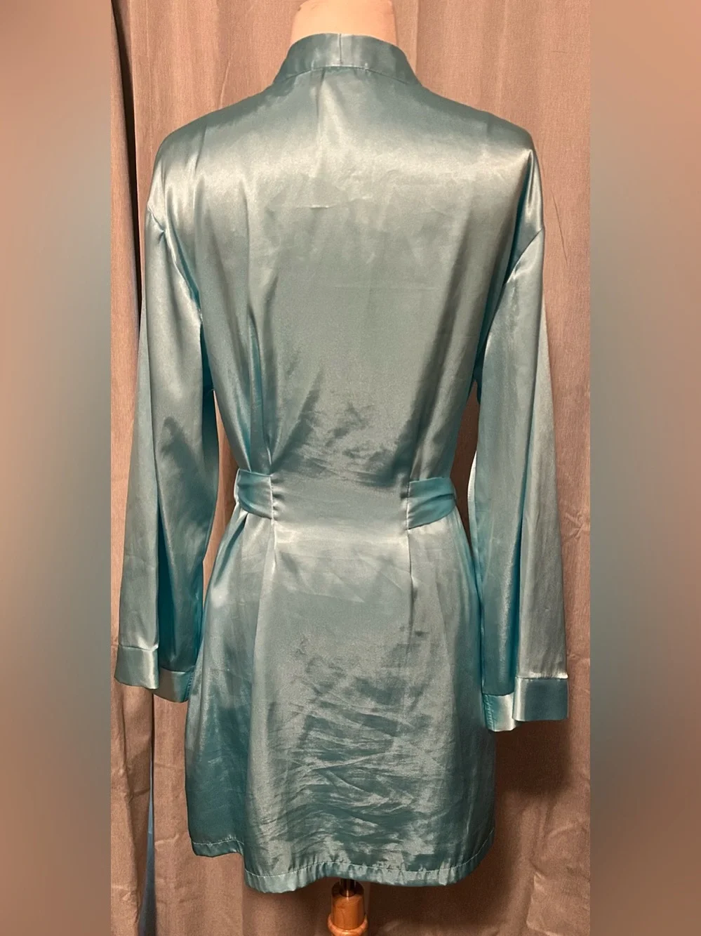 Jones New York Embroidered Robe & Slip Set - Teal - Picture 3 of 10